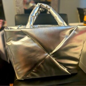 A New Day silver “puff” bag